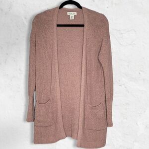 Rachel Zoe Open‎ Front Long  Duster Cardigan With Pockets Dusty Pink XS NWOT